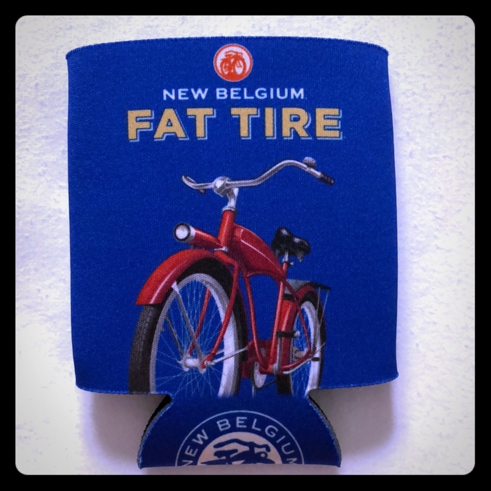 Fat Tire New Belgium Brewing Koozie - Brand New - Picture 2 of 4